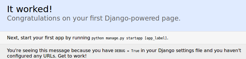 django it worked
